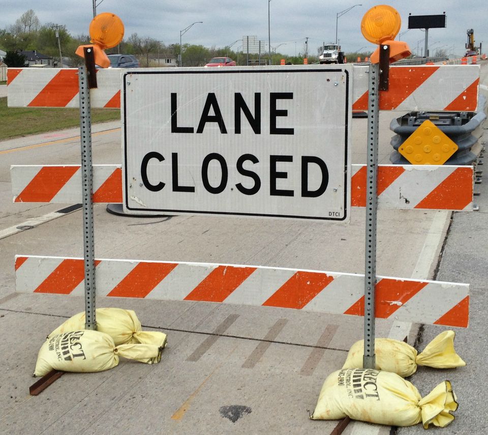 Image result for lanes closed road signs