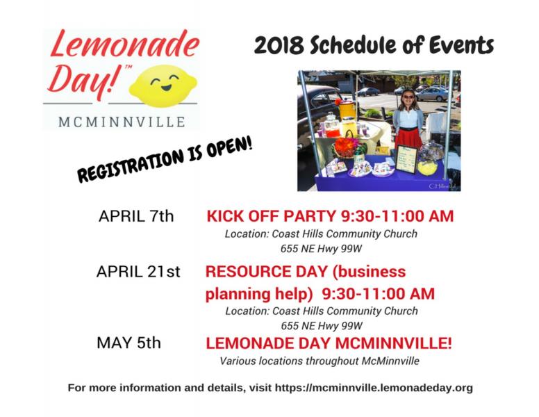 Lemonade Day McMinnville Oregon