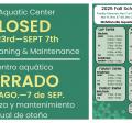 Closed for cleaning will reopen September 8th!