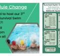 Survival swim occurring October 13 through October 17. The pools will be closed 9am to 11am.