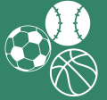 soccer ball, basketball and baseball icon