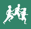 3 children running