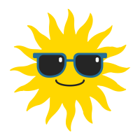 sun wearing sunglasses