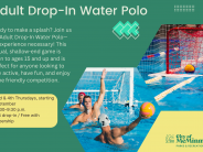 Adult water polo happening every 2nd and 4th Thursday of the month, 8:30—9:30PM!