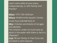 F.L.I.P: Tuesdays and Thursdays 7:30p-8:30p in the small pool