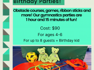 Gymnastics birthday Flyer 