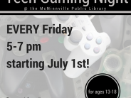 Teen Gaming Night flyer