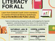 Financial literacy workshop schedule 