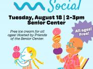 ice cream social flyer in english