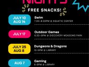 teen summer fun flyer in english