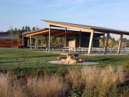 Covered Shelter Area at Splash Pad at Discovery Meadows Park