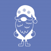 gnome clipart with snowflakes