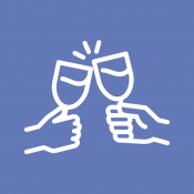 clipart of two glasses clinking Cheers