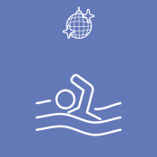 clipart with swimmer and disco ball