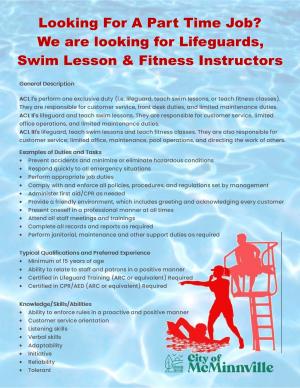 Lifeguard Job Flyer