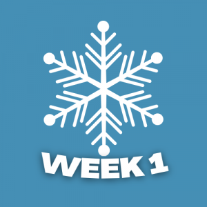 snowflake with words week one