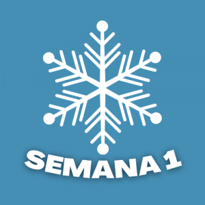 snowflake with words in spanish semana uno