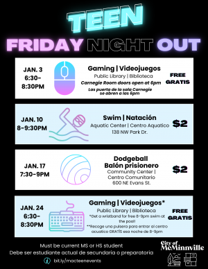 January Teen Game Nights