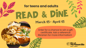 Read and Dine - Spring 2025