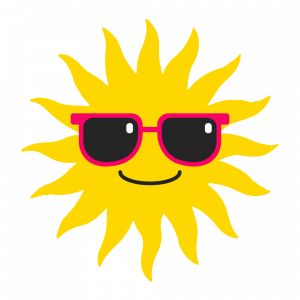 sun with red glasses