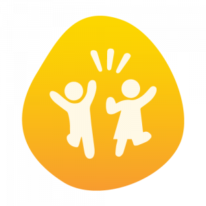 yellow icon with children