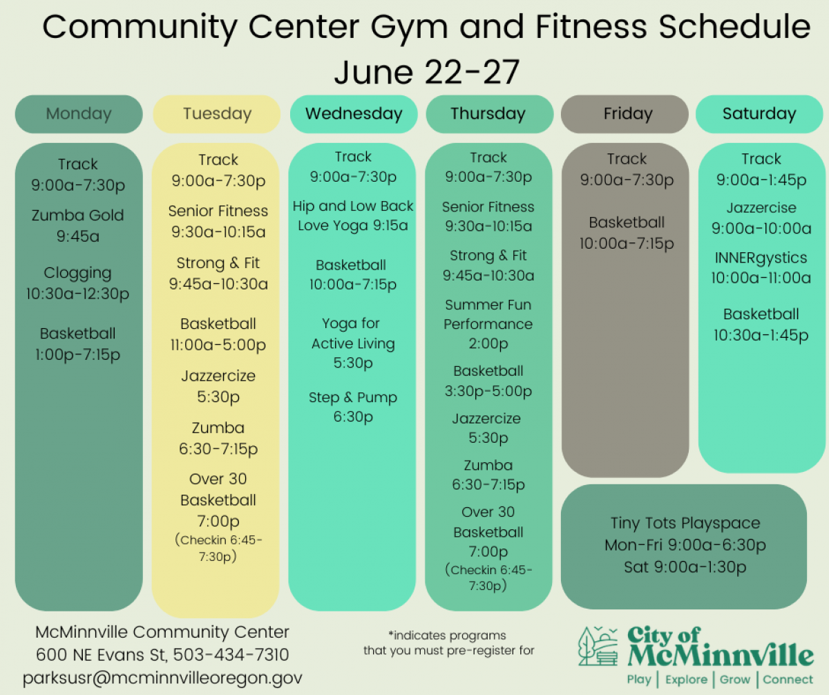 Weekly Schedule Weekly Schedule