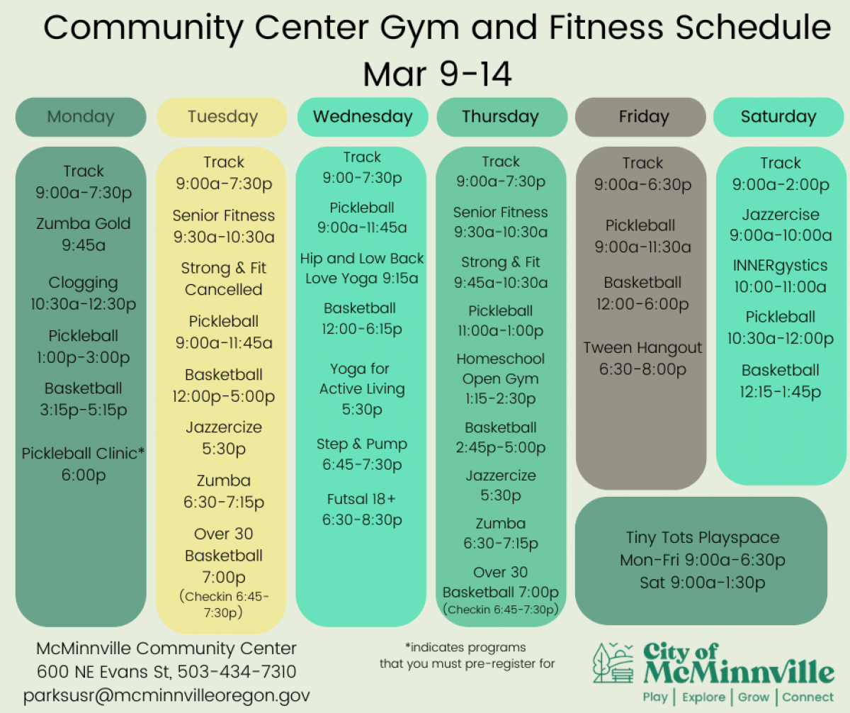 Weekly Schedule Weekly Schedule
