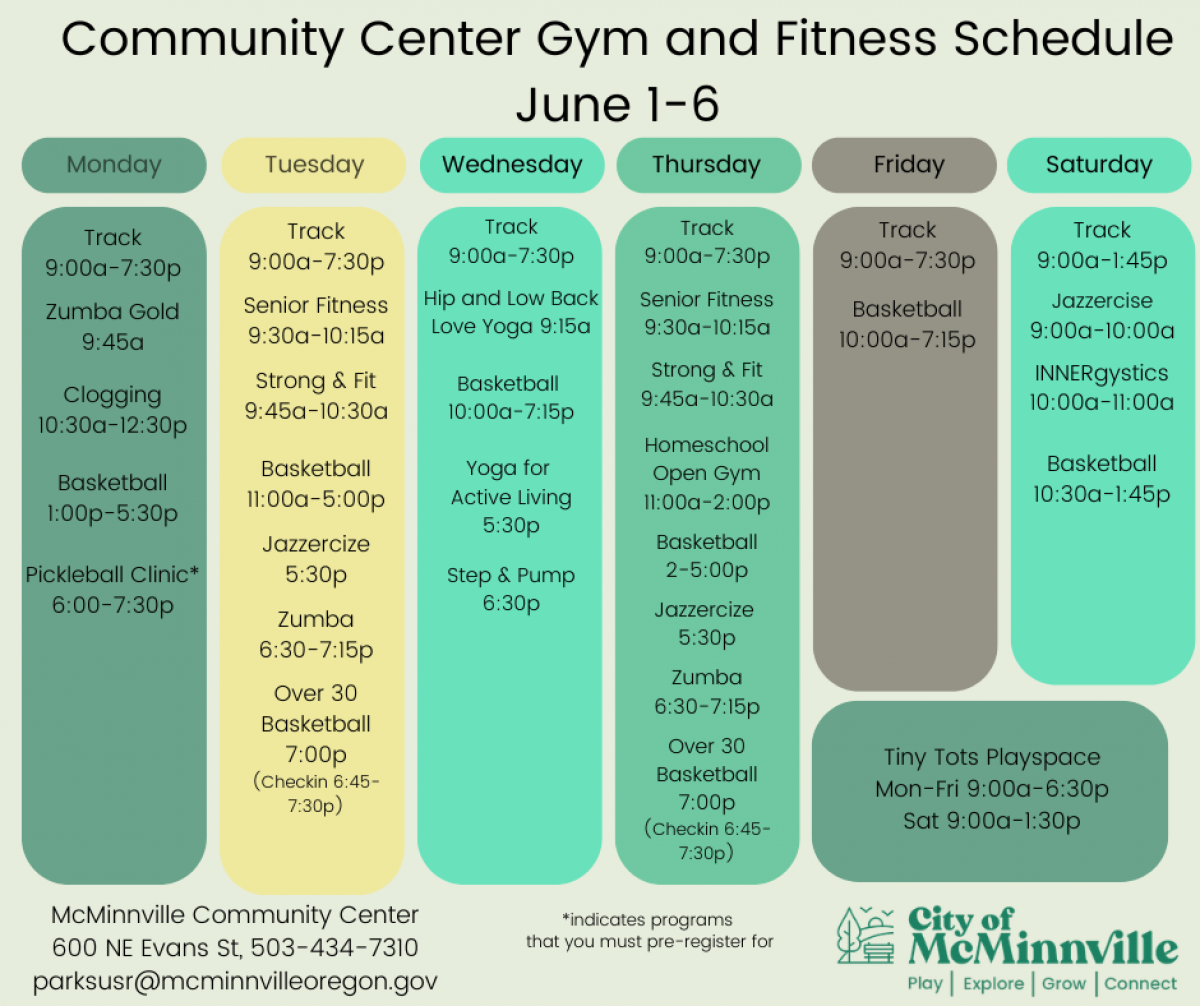 Weekly Schedule Weekly Schedule