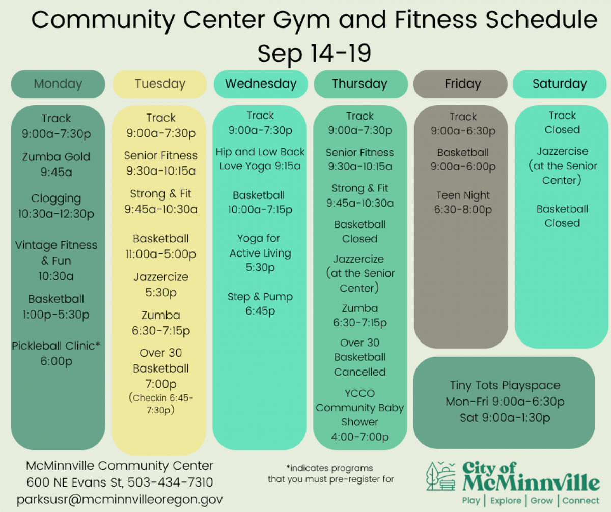Weekly Schedule Weekly Schedule