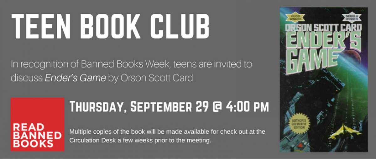 Teen Book Club banner