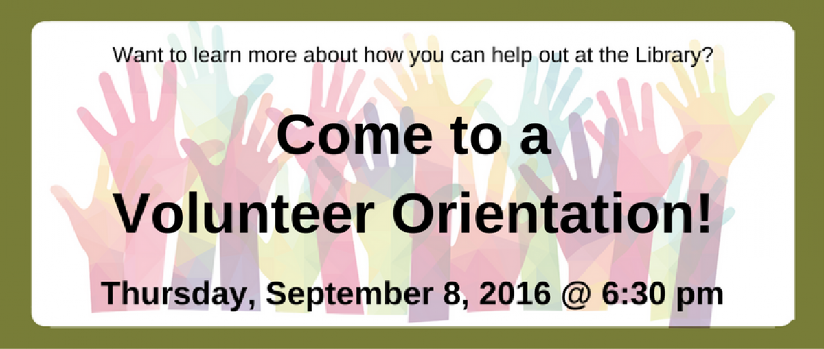 Volunteer Orientation banner