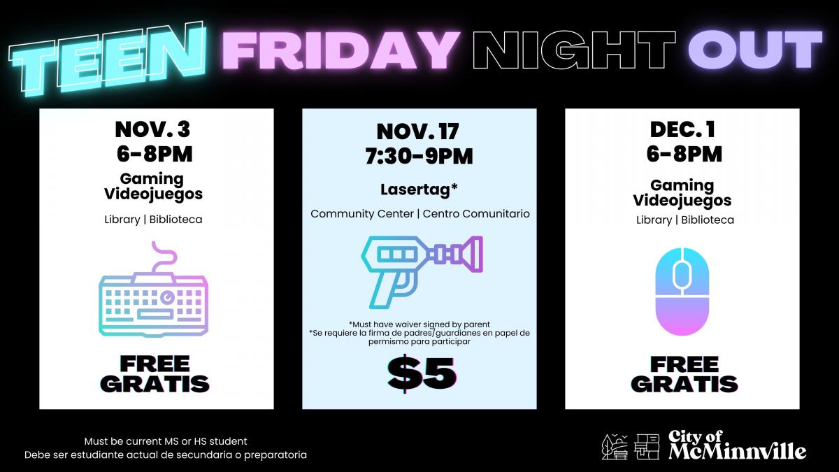 december 1 teen night gaming at library