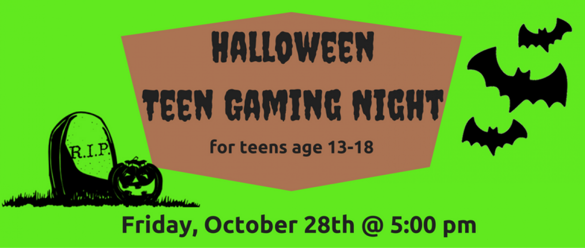 Halloween Teen Gaming Night banner