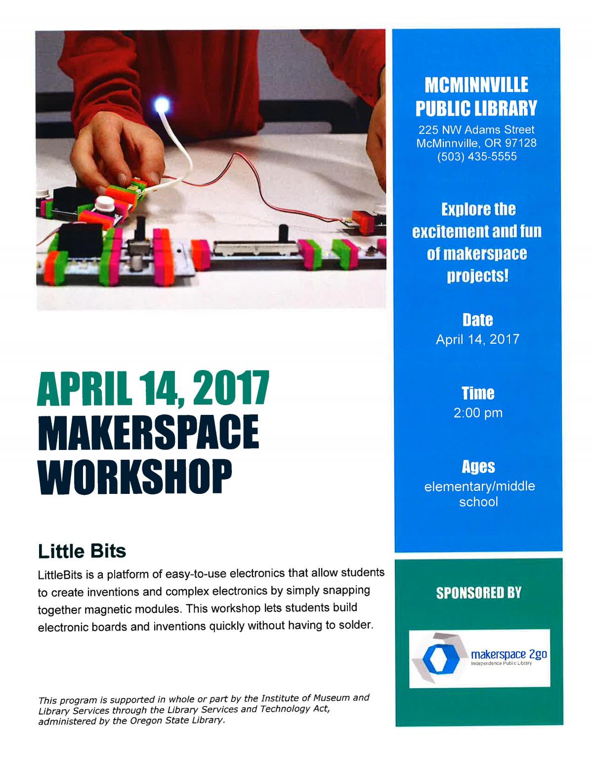 LittleBits MakerSpace flyer