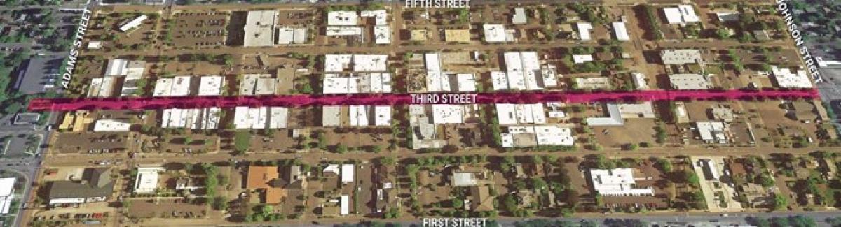 Image of Project area of Third Street