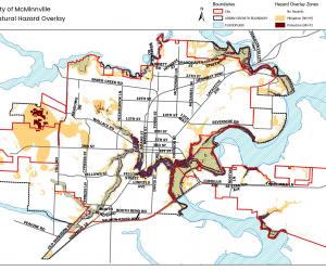 Natural Hazards Map (Updated January 2026) Map of McMinnville with Natural Hazards Overlay