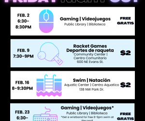 february teen night out schedule