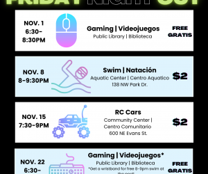 Teen Friday Night Out for November 