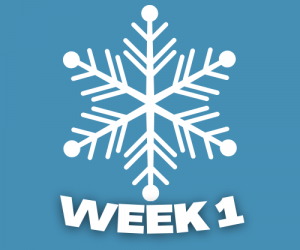 snowflake with words week one