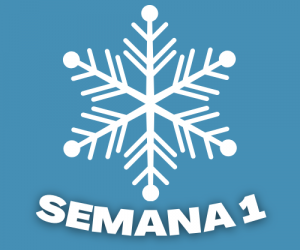 snowflake with words in spanish semana uno