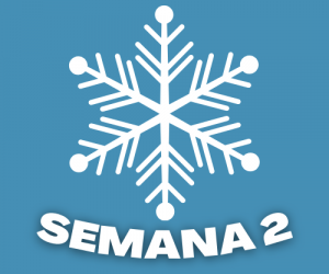 snowflake with text in spanish semana dos
