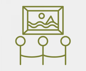 line art representing museums
