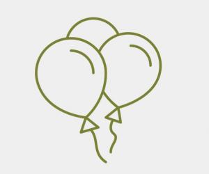 line art of party balloons